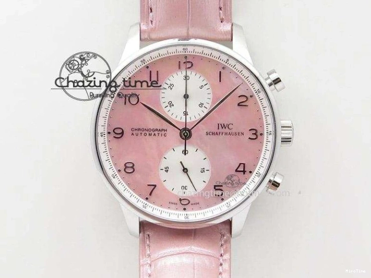 MIROTIME 0513 GoAnywhere Portuguese IW5444 RG White Dial RG Numbers On Brown Leather Strap A 7253